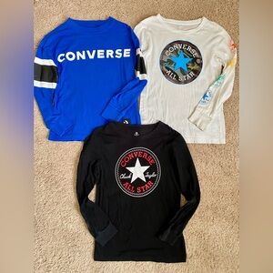 Converse boys bundle of 3 long sleeve t-shirts 10/12
